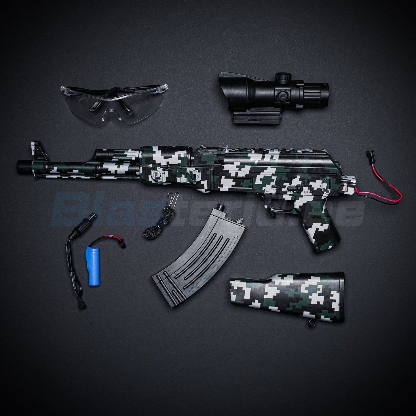 AK-47 Geeliblaster - Camo (Kingitus – 11 000 kuuli)