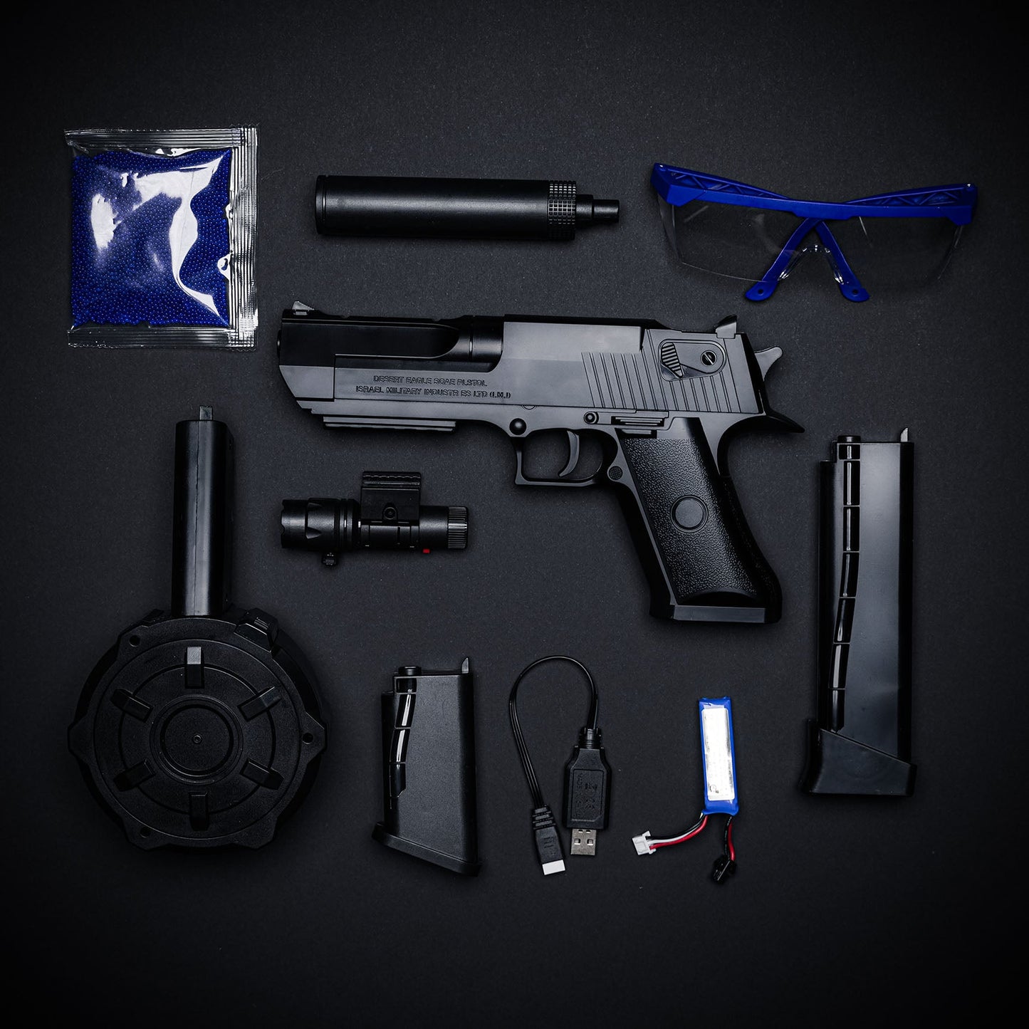 DESERT EAGLE geeliblaster – must (kingitus – 11 000 kuuli)